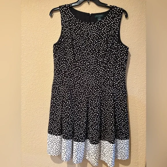 Polka Dot Dress - Black and White - Picture 1 of 3